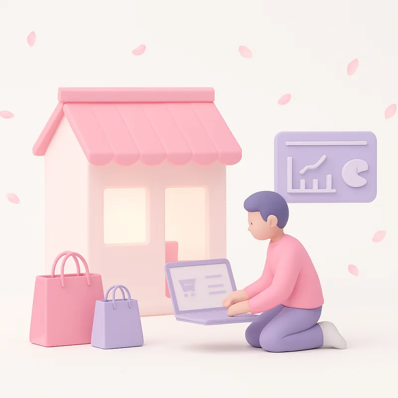 Comercio creando su tienda online con estadísticas